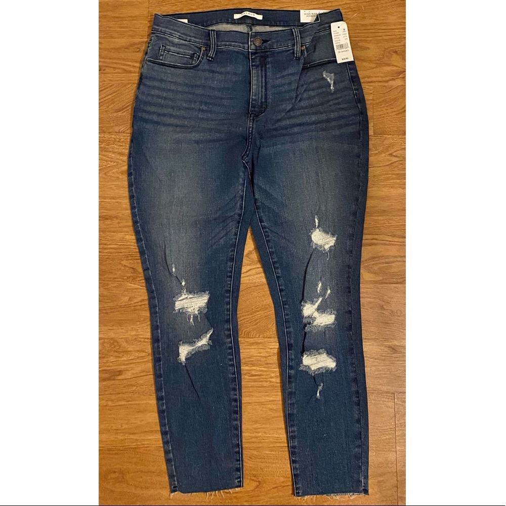 Womens Pacsun High Rise Jegging - Dark Wash - Distress Jeans - Size 30 - NWT